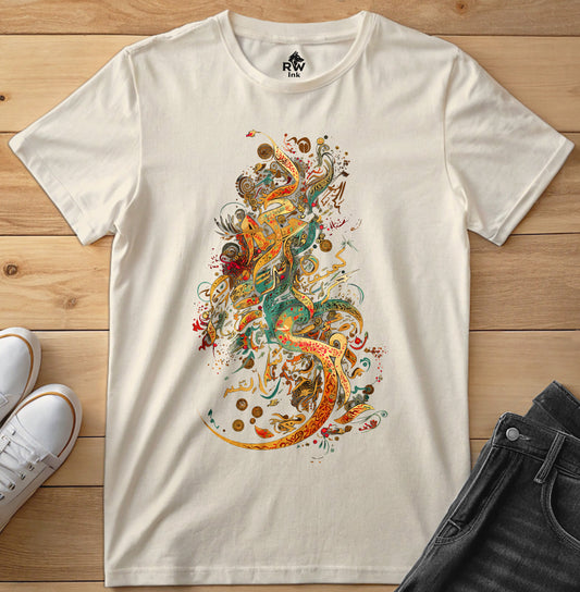 Flame of Faith – Calligraphy Art Tee | Bella+Canvas 3001 Unisex T-Shirt
