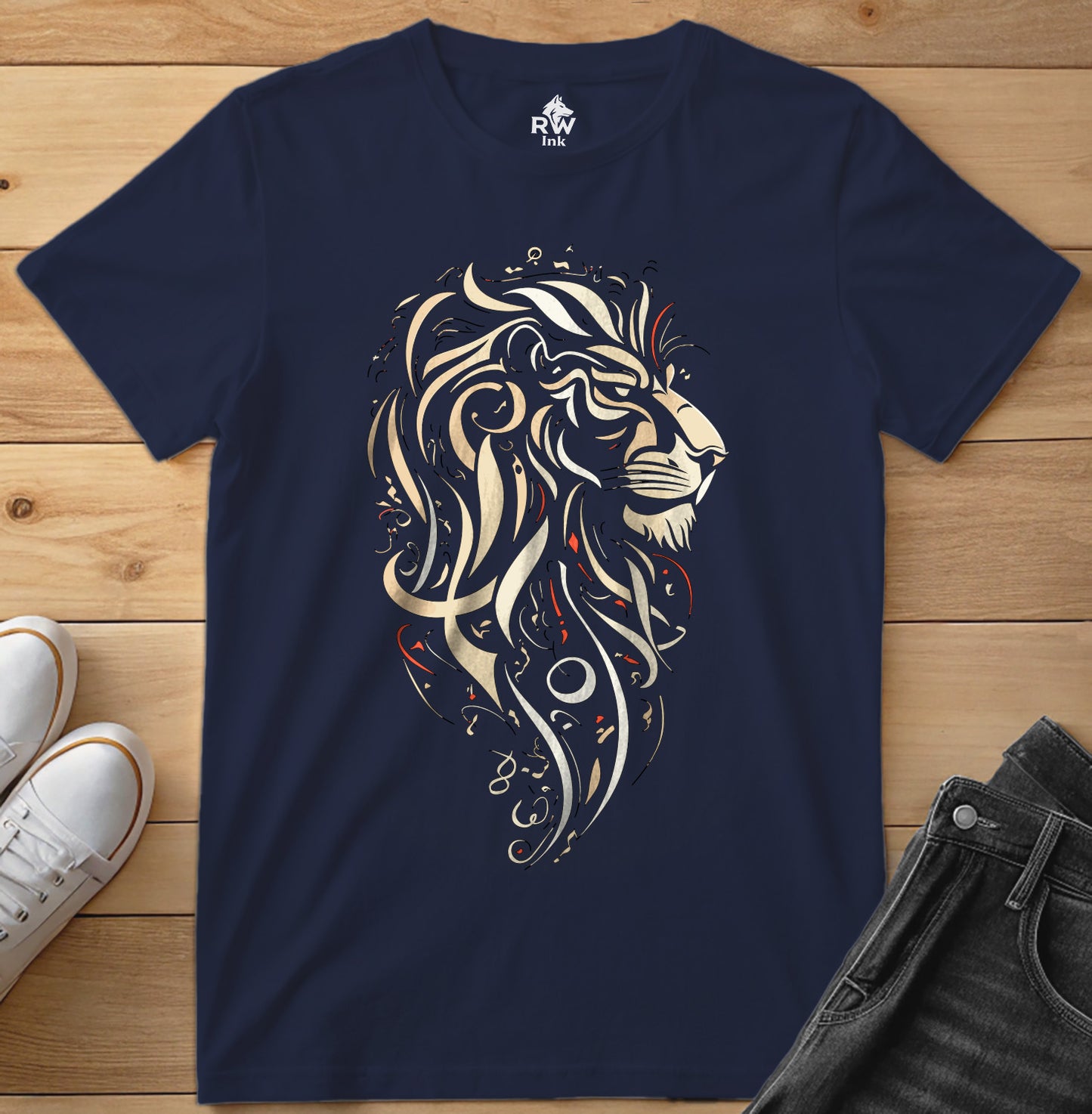 Majestic Lion – Tribal Art Tee | Bella+Canvas 3001 Unisex T-Shirt