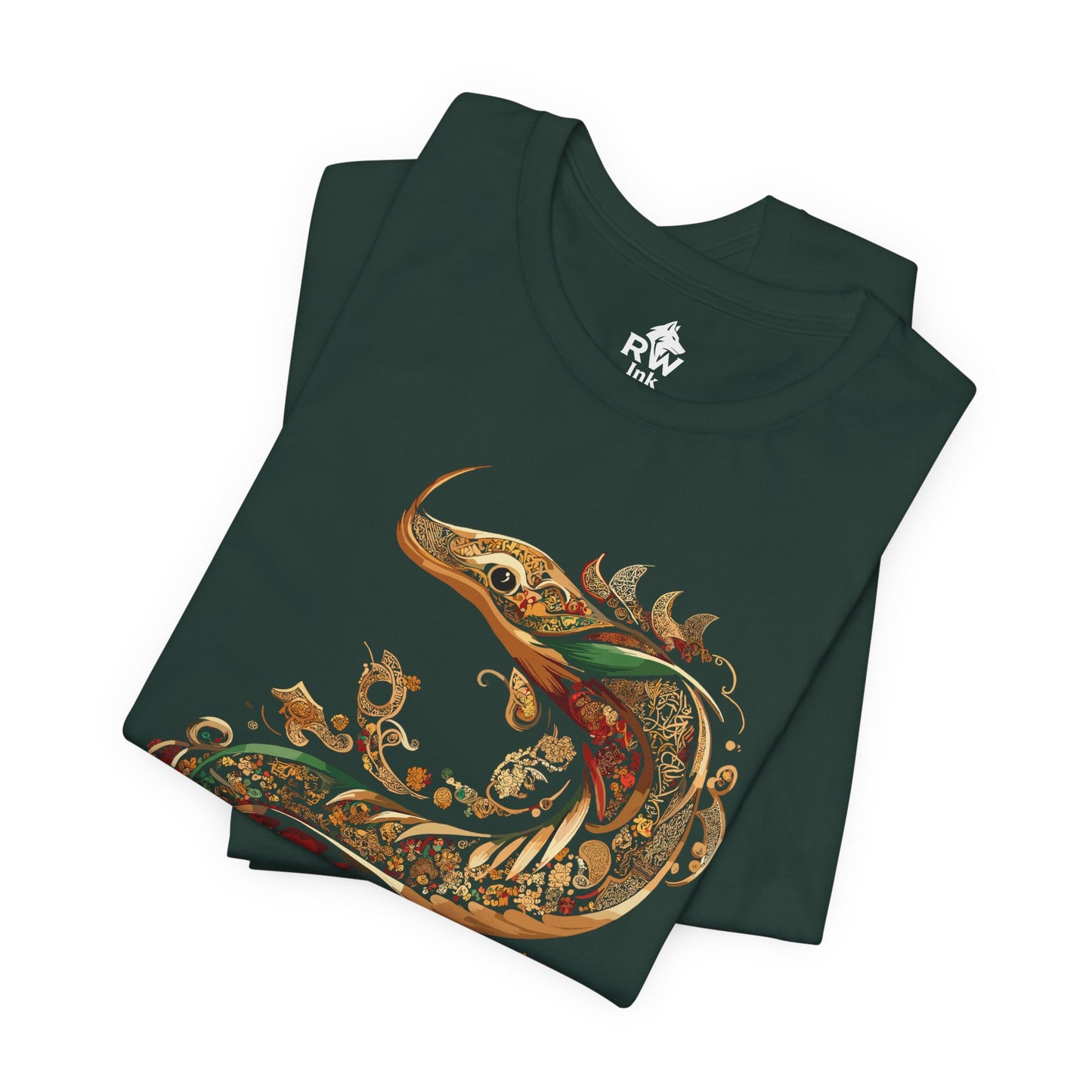 Dragon – Intricate Calligraphy Art Tee | Bella+Canvas 3001 Unisex T-Shirt