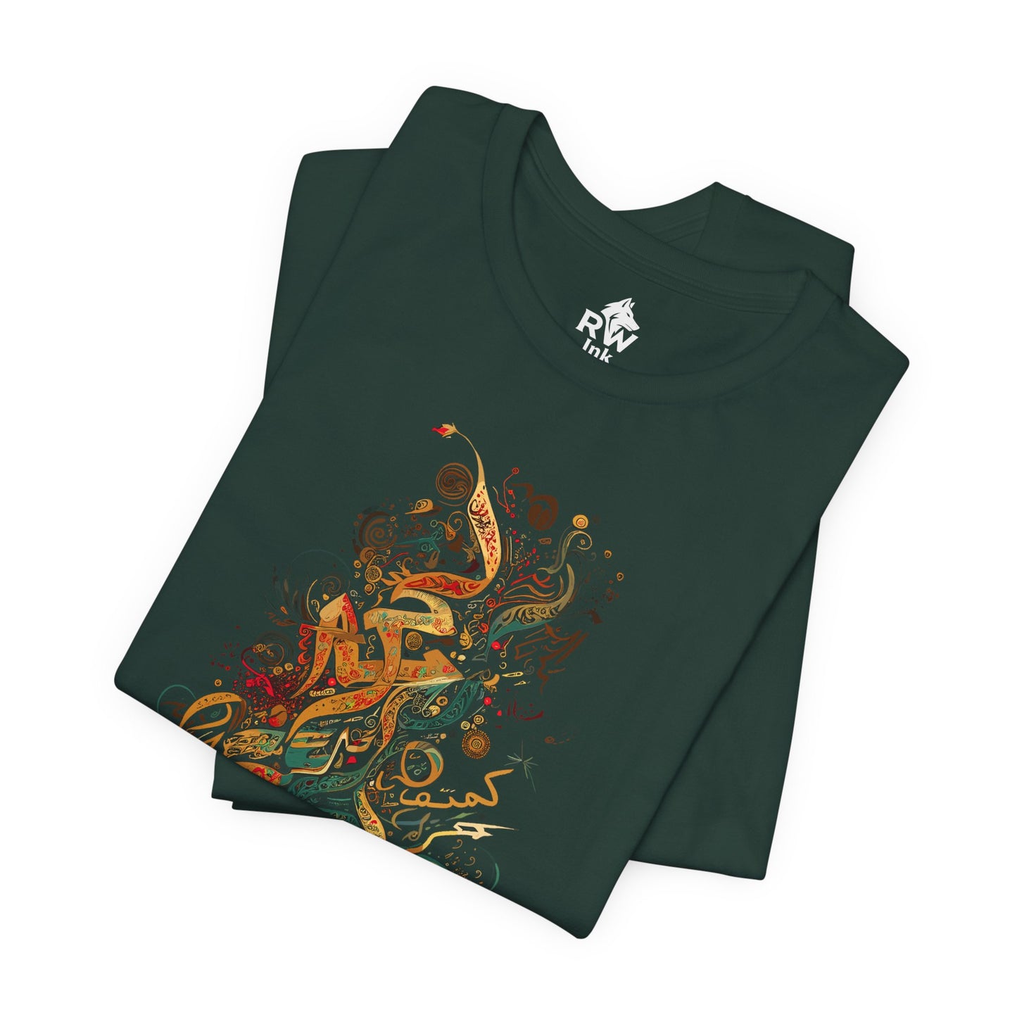 Flame of Faith – Calligraphy Art Tee | Bella+Canvas 3001 Unisex T-Shirt
