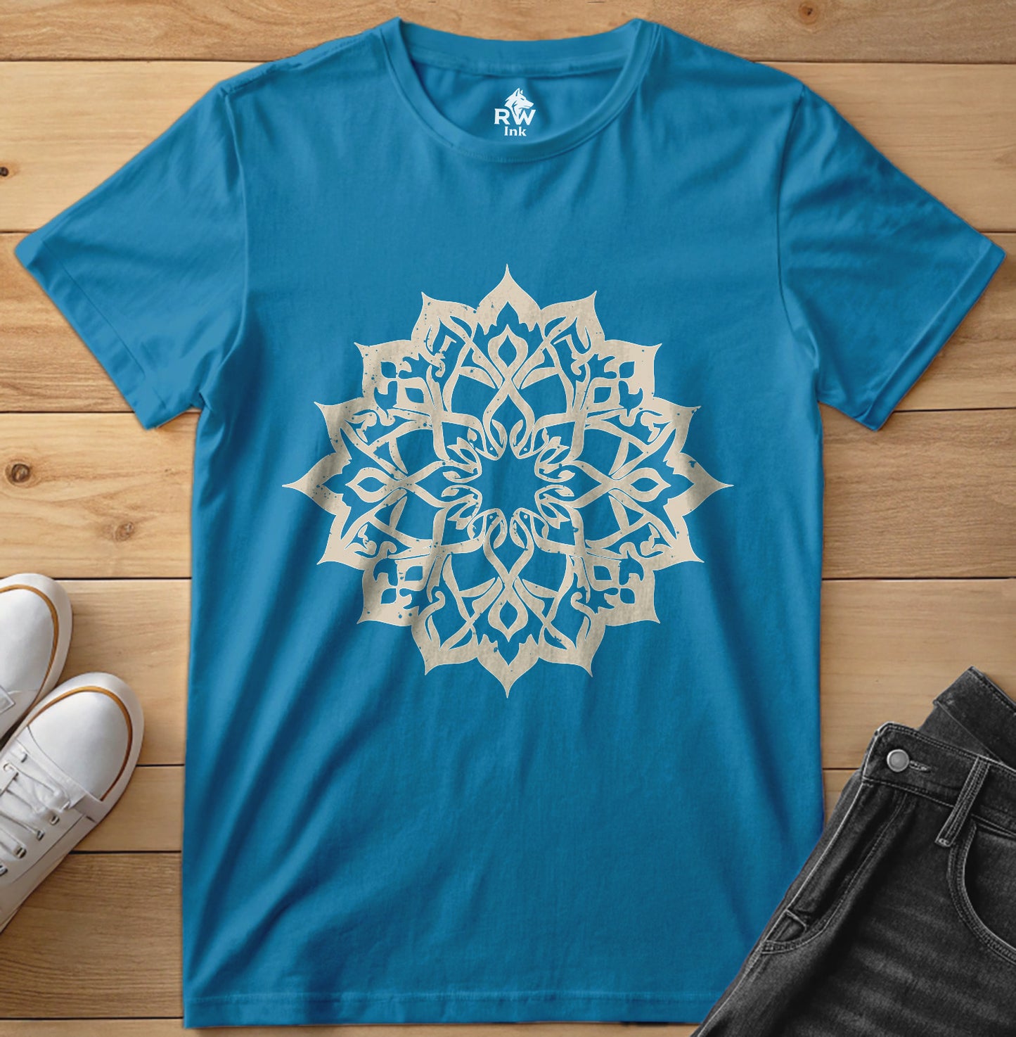 Elegant Mandala – Calligraphy-Inspired Art – Unisex Bella+Canvas 3001 Tee