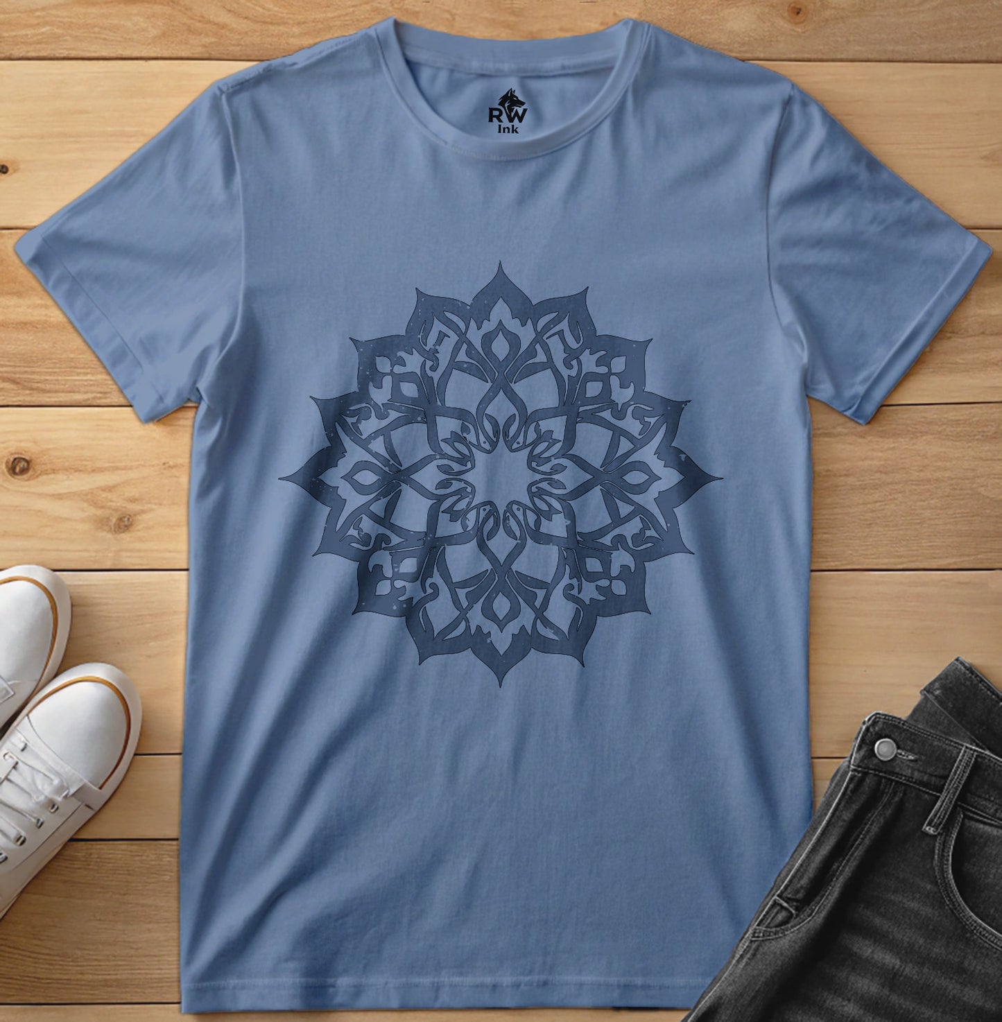 Elegant Mandala – Calligraphy-Inspired Art – Unisex Bella+Canvas 3001 Tee