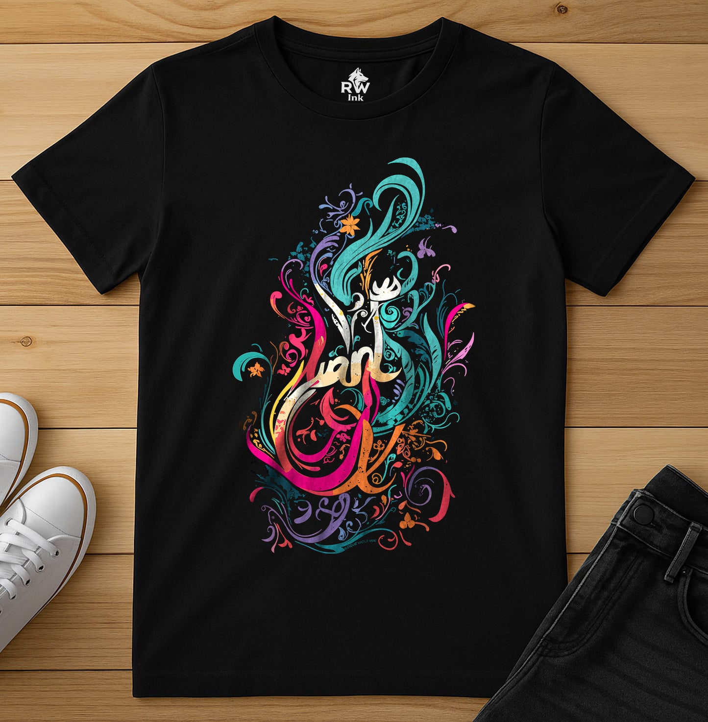 Abstract Floral T-Shirt – Line Art Design – Bella+Canvas 3001
