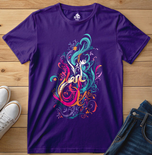 Abstract Floral T-Shirt – Line Art Design – Bella+Canvas 3001