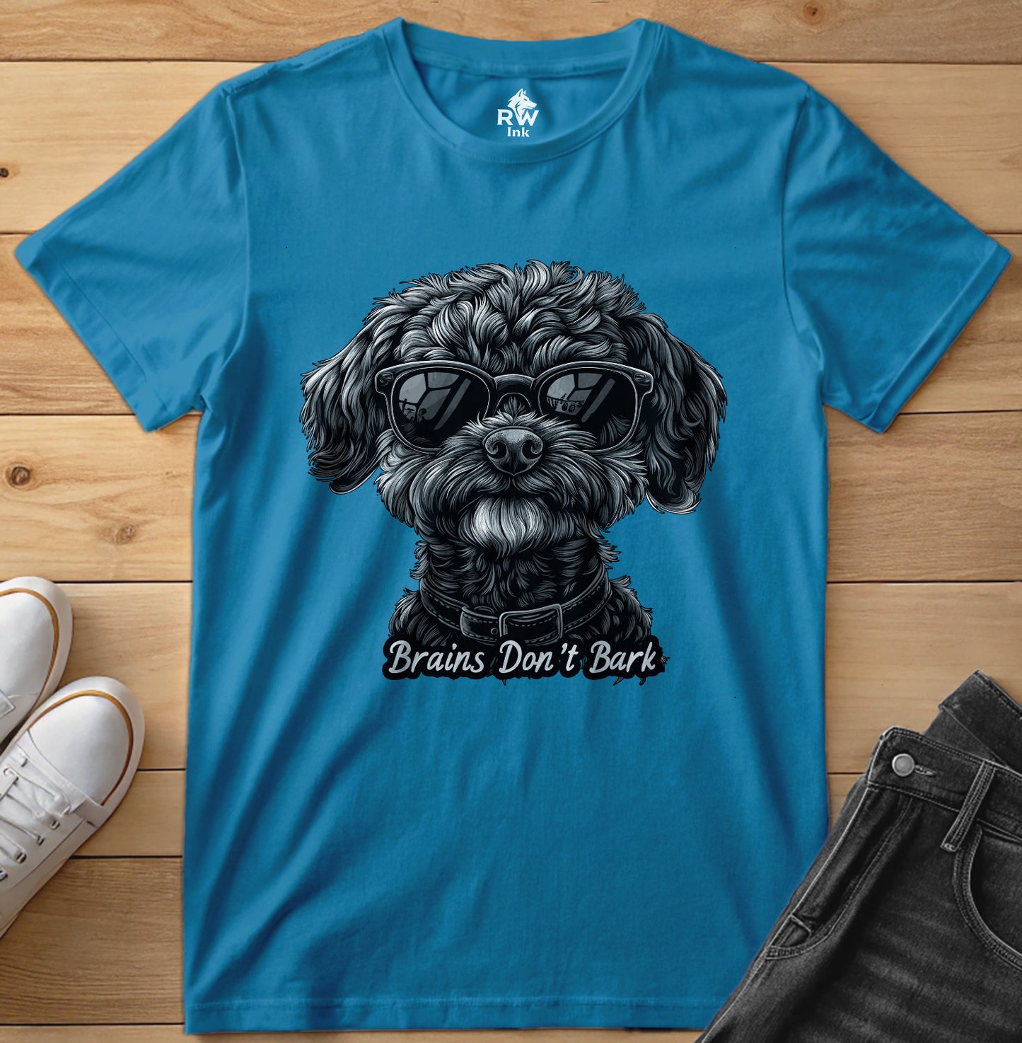 🐶 Brains Don’t Bark – Smart Dog Graphic Tee – Bella+Canvas 3001