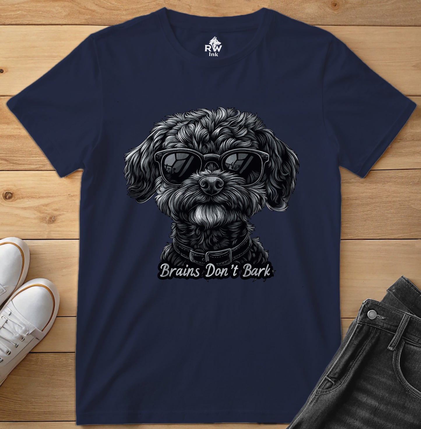 🐶 Brains Don’t Bark – Smart Dog Graphic Tee – Bella+Canvas 3001