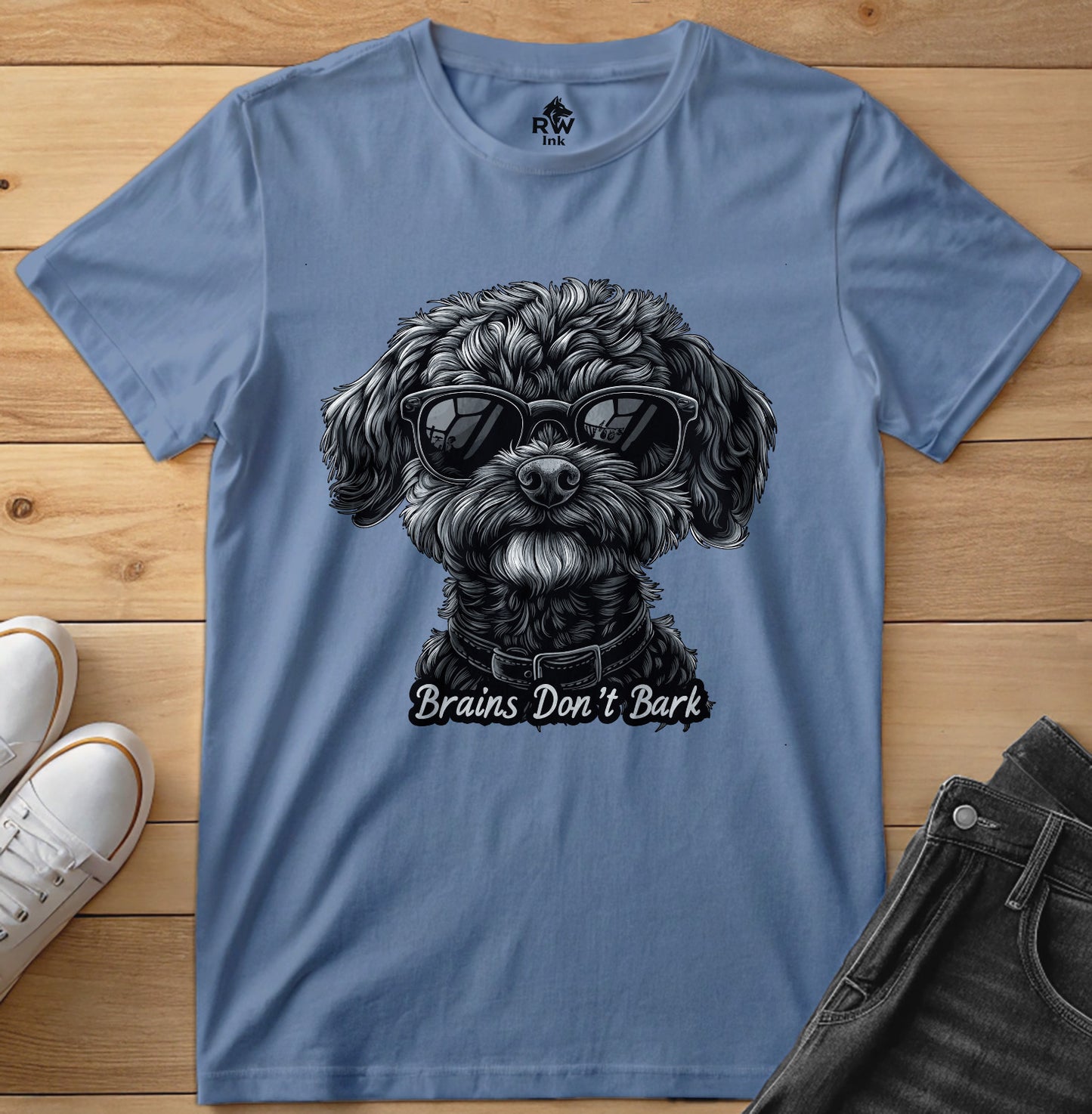 🐶 Brains Don’t Bark – Smart Dog Graphic Tee – Bella+Canvas 3001