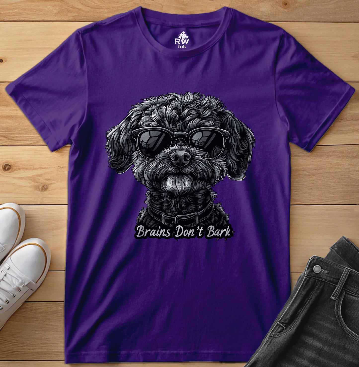 🐶 Brains Don’t Bark – Smart Dog Graphic Tee – Bella+Canvas 3001
