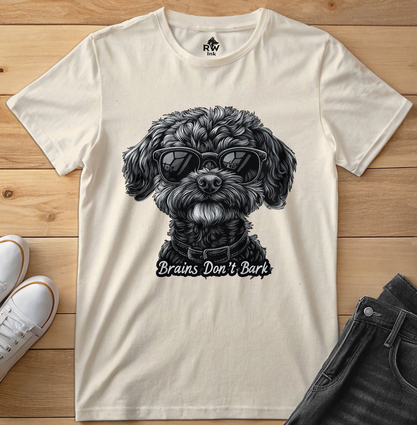 🐶 Brains Don’t Bark – Smart Dog Graphic Tee – Bella+Canvas 3001