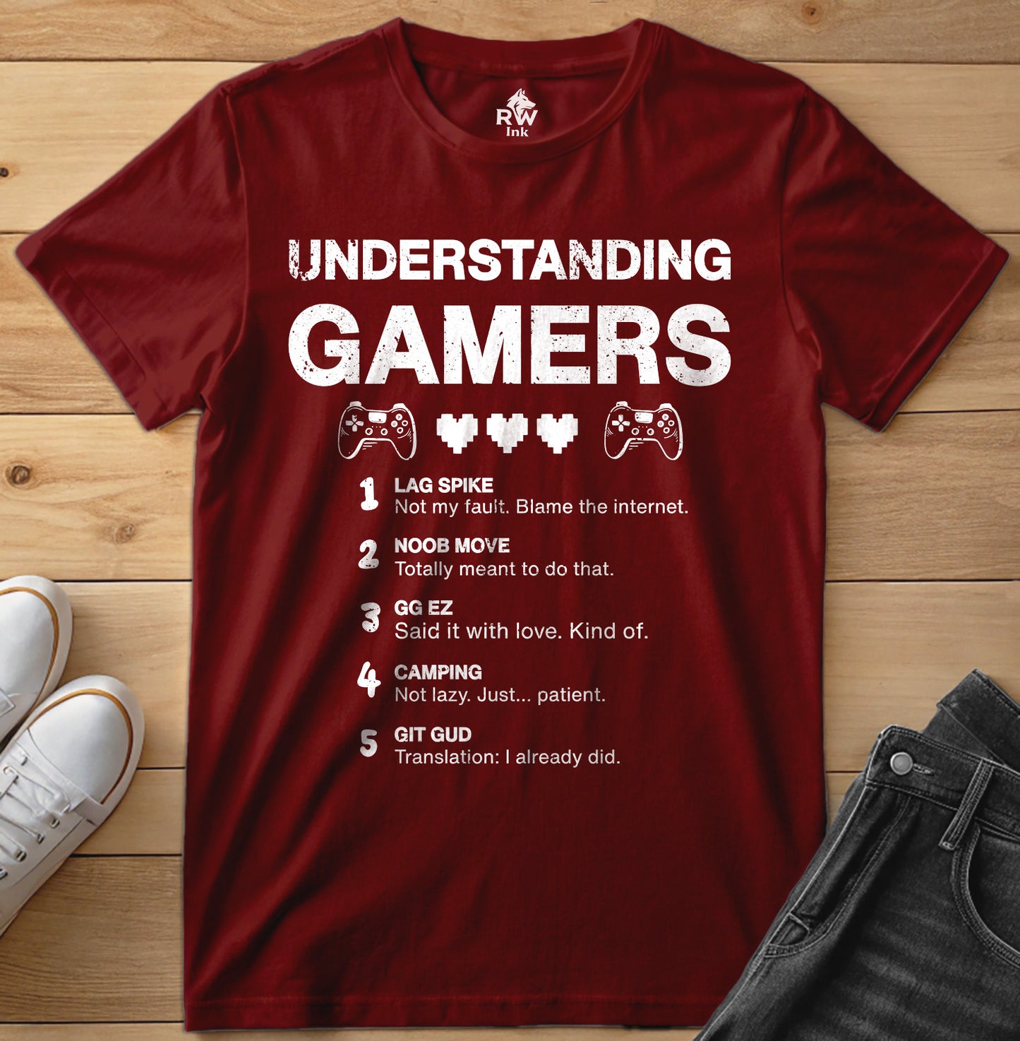 Understanding Gamers – Funny Gamer Lingo Graphic Tee – Bella+Canvas 3001 Unisex T-Shirt