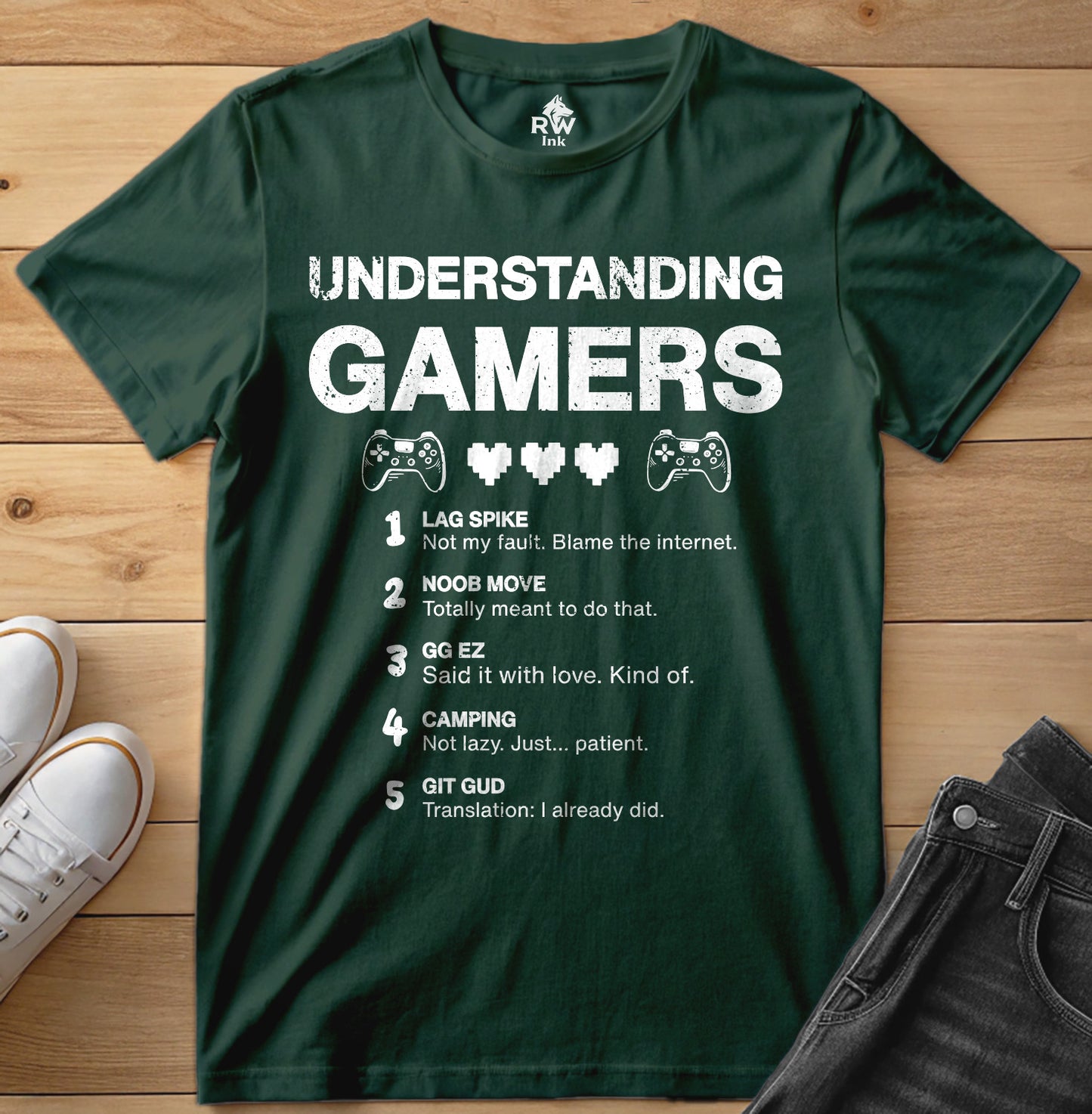Understanding Gamers – Funny Gamer Lingo Graphic Tee – Bella+Canvas 3001 Unisex T-Shirt