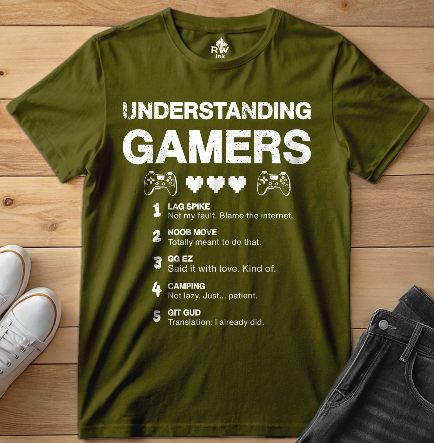 Understanding Gamers – Funny Gamer Lingo Graphic Tee – Bella+Canvas 3001 Unisex T-Shirt