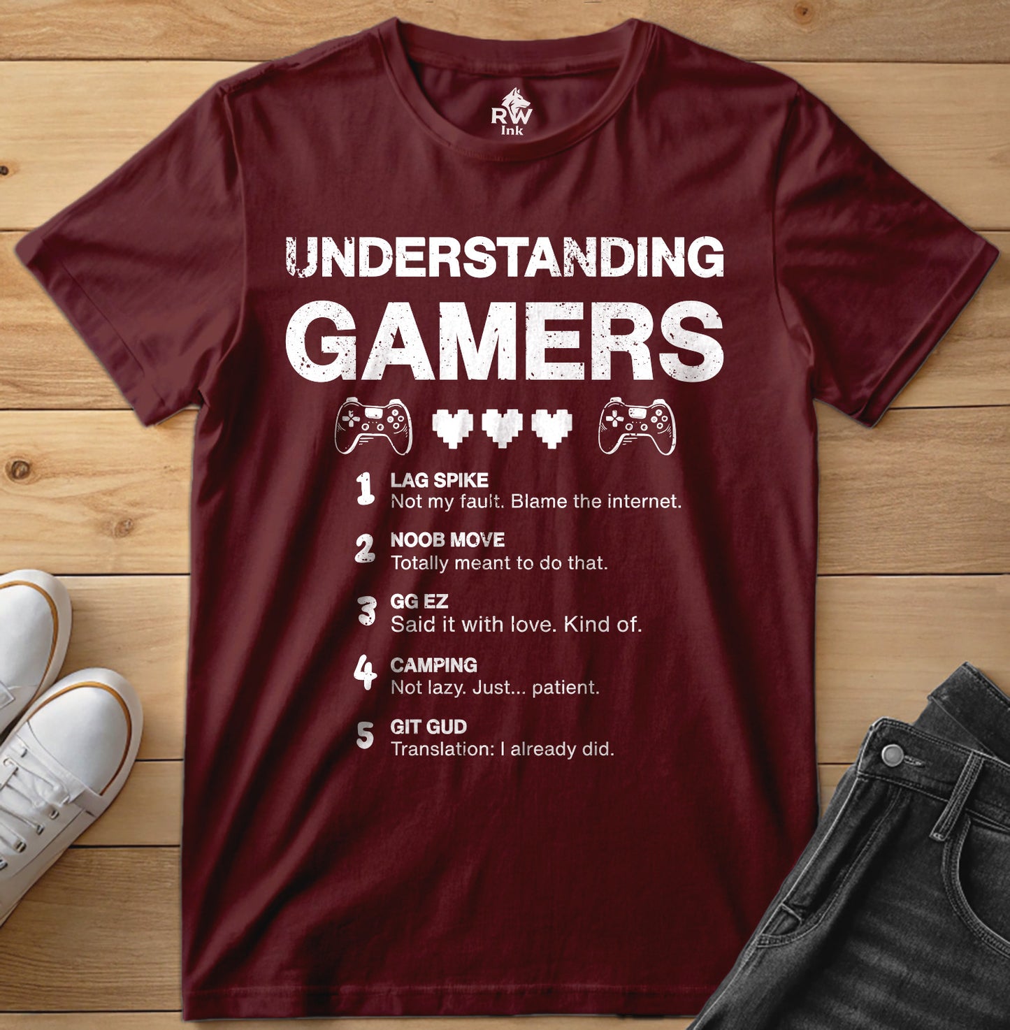Understanding Gamers – Funny Gamer Lingo Graphic Tee – Bella+Canvas 3001 Unisex T-Shirt