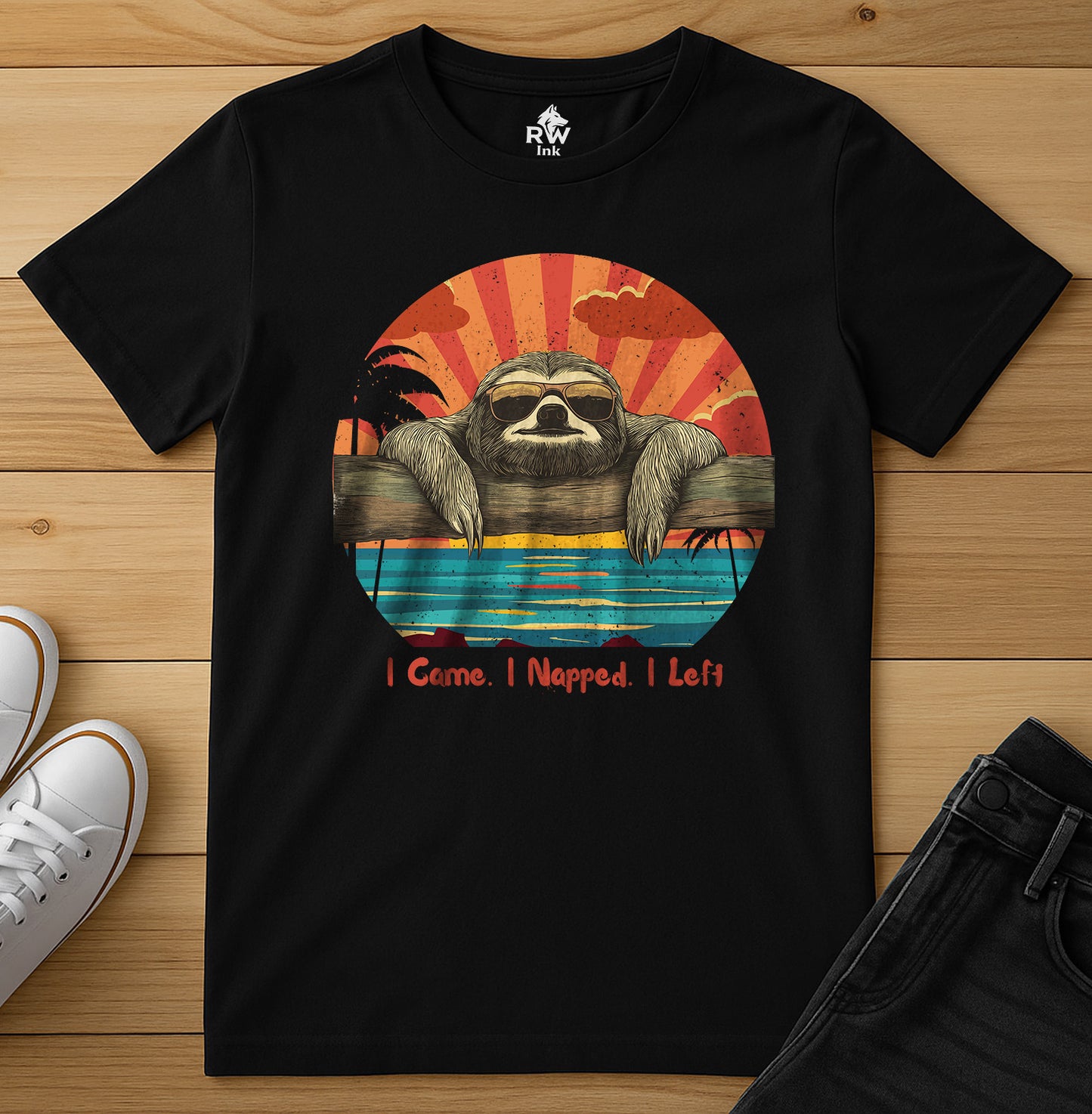 I Came. I Napped. I Left – Funny Sloth T-Shirt – Bella+Canvas 3001 Unisex Tee