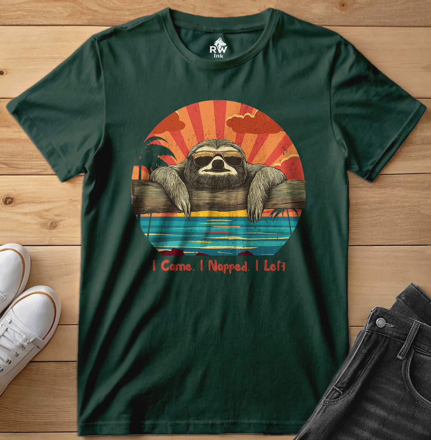 I Came. I Napped. I Left – Funny Sloth T-Shirt – Bella+Canvas 3001 Unisex Tee