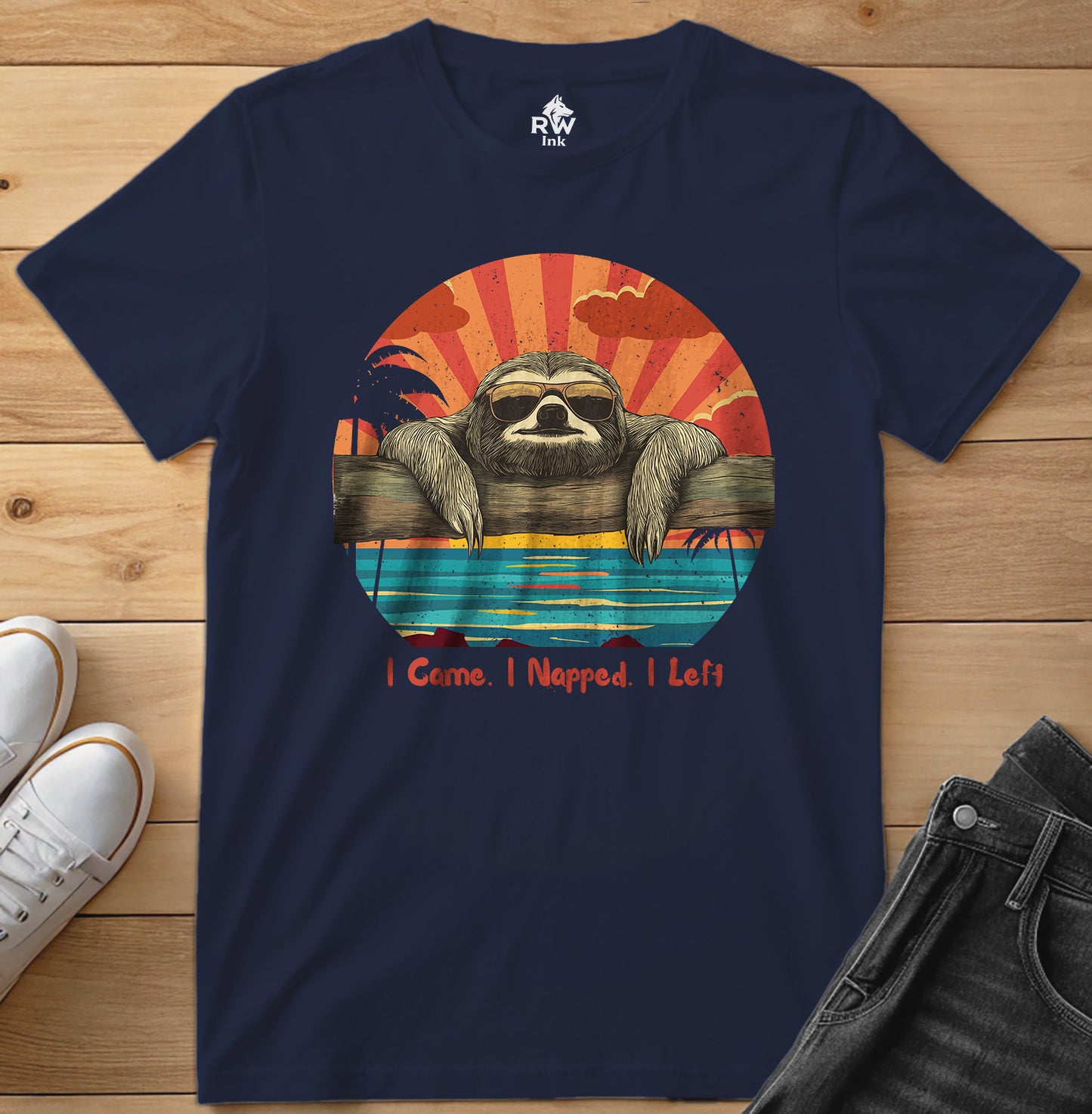 I Came. I Napped. I Left – Funny Sloth T-Shirt – Bella+Canvas 3001 Unisex Tee