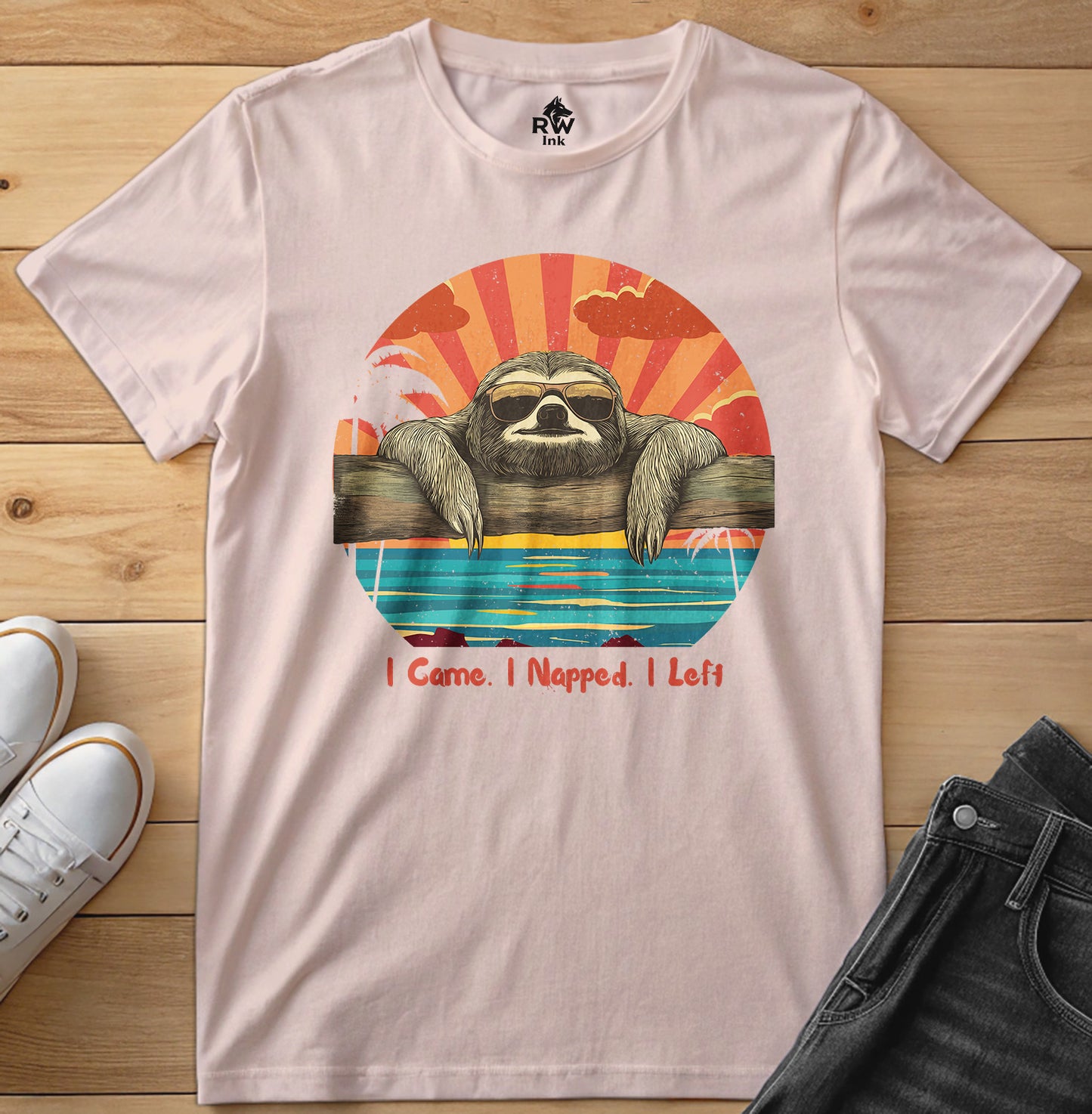 I Came. I Napped. I Left – Funny Sloth T-Shirt – Bella+Canvas 3001 Unisex Tee