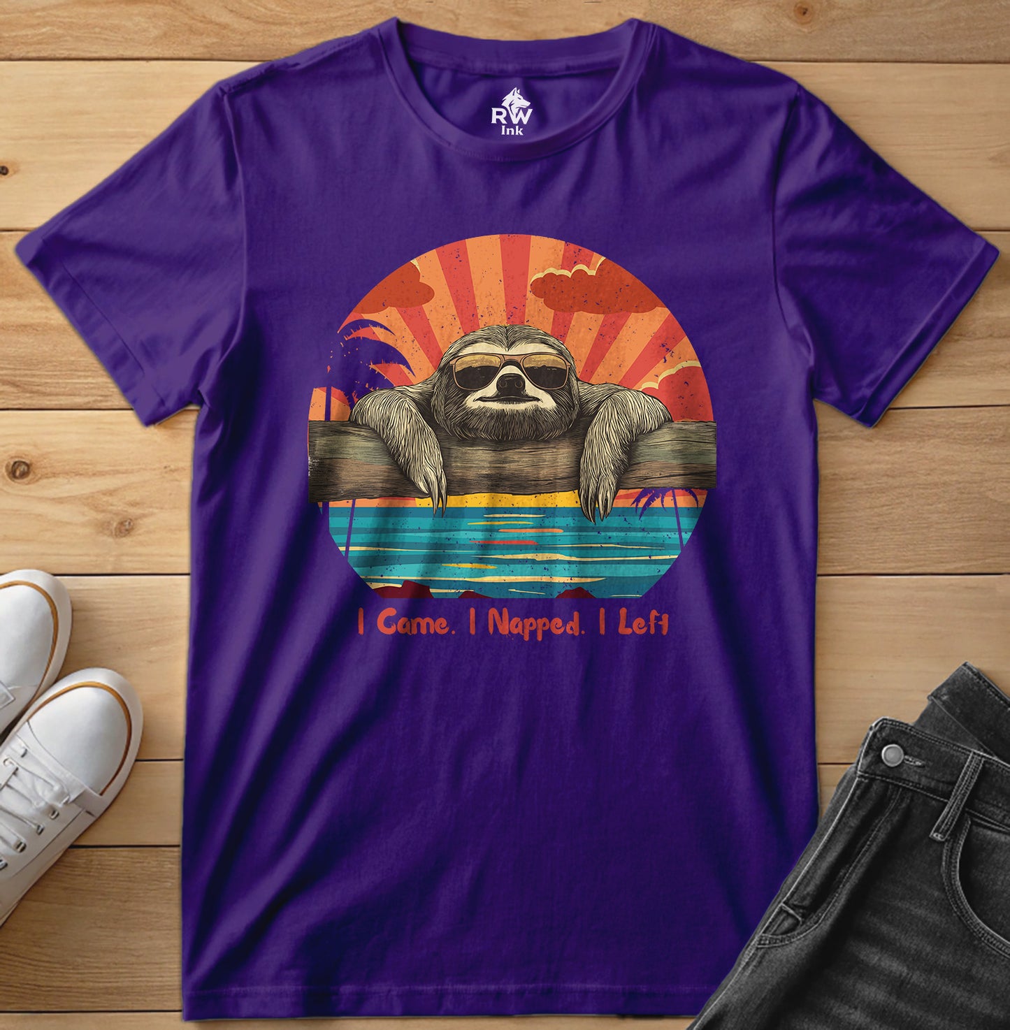 I Came. I Napped. I Left – Funny Sloth T-Shirt – Bella+Canvas 3001 Unisex Tee