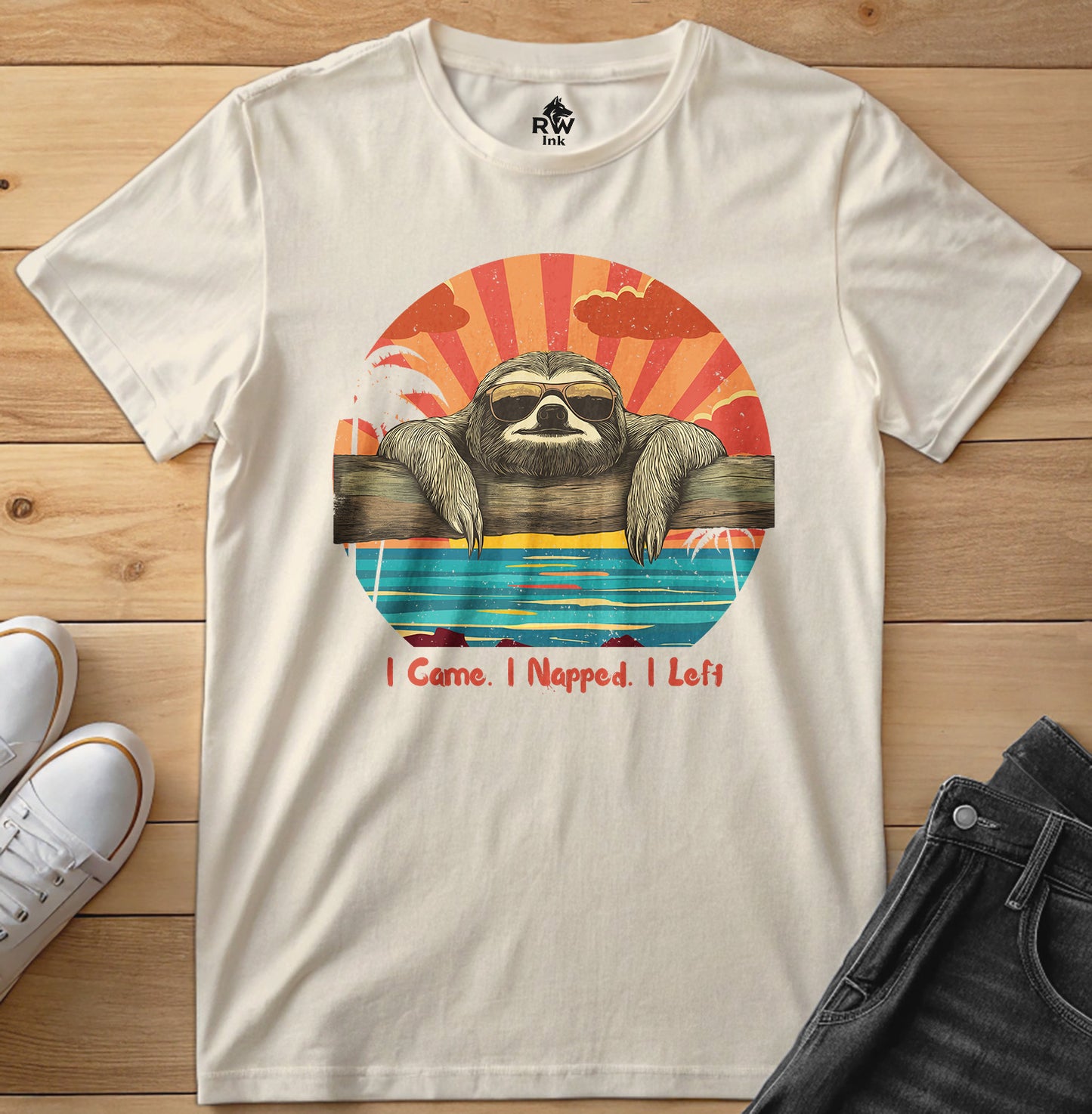 I Came. I Napped. I Left – Funny Sloth T-Shirt – Bella+Canvas 3001 Unisex Tee