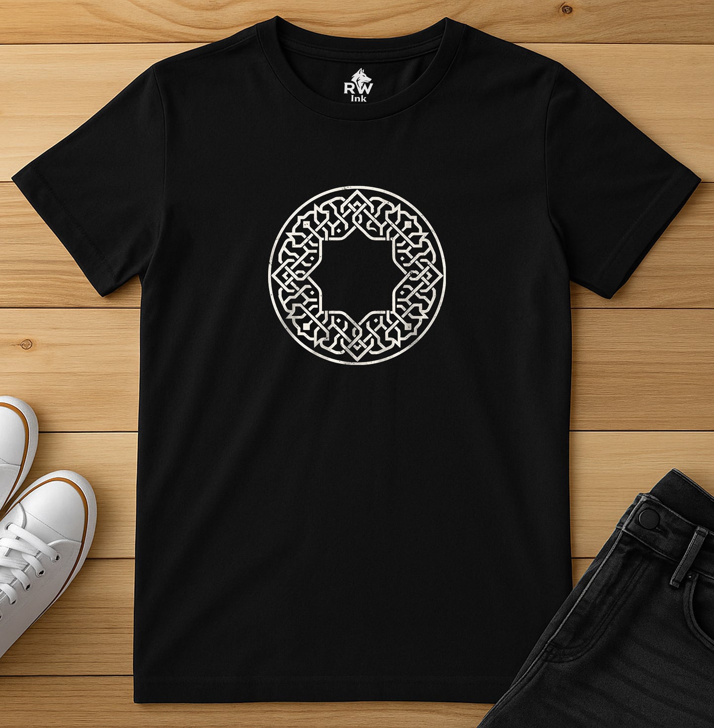 Geometric Star Pattern Tee | Bella+Canvas 3001 Unisex T-Shirt