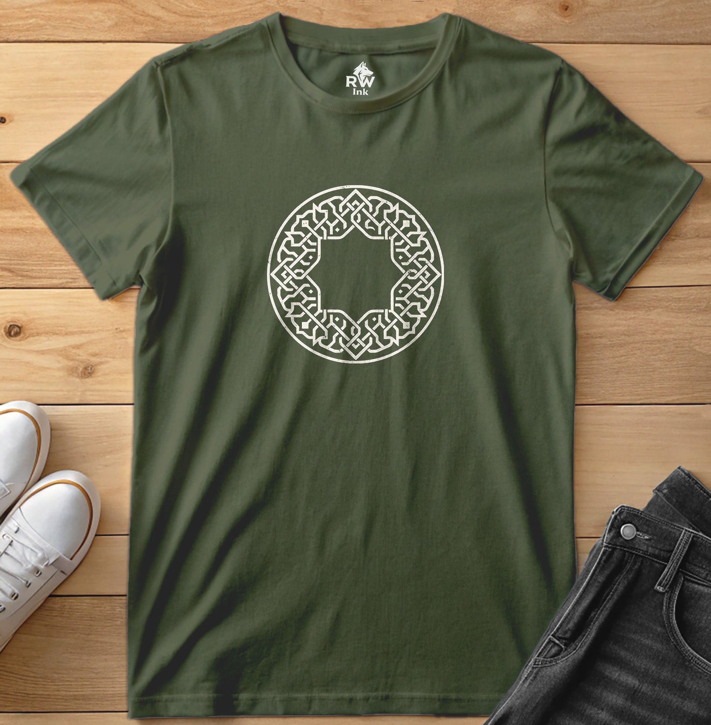 Geometric Star Pattern Tee | Bella+Canvas 3001 Unisex T-Shirt