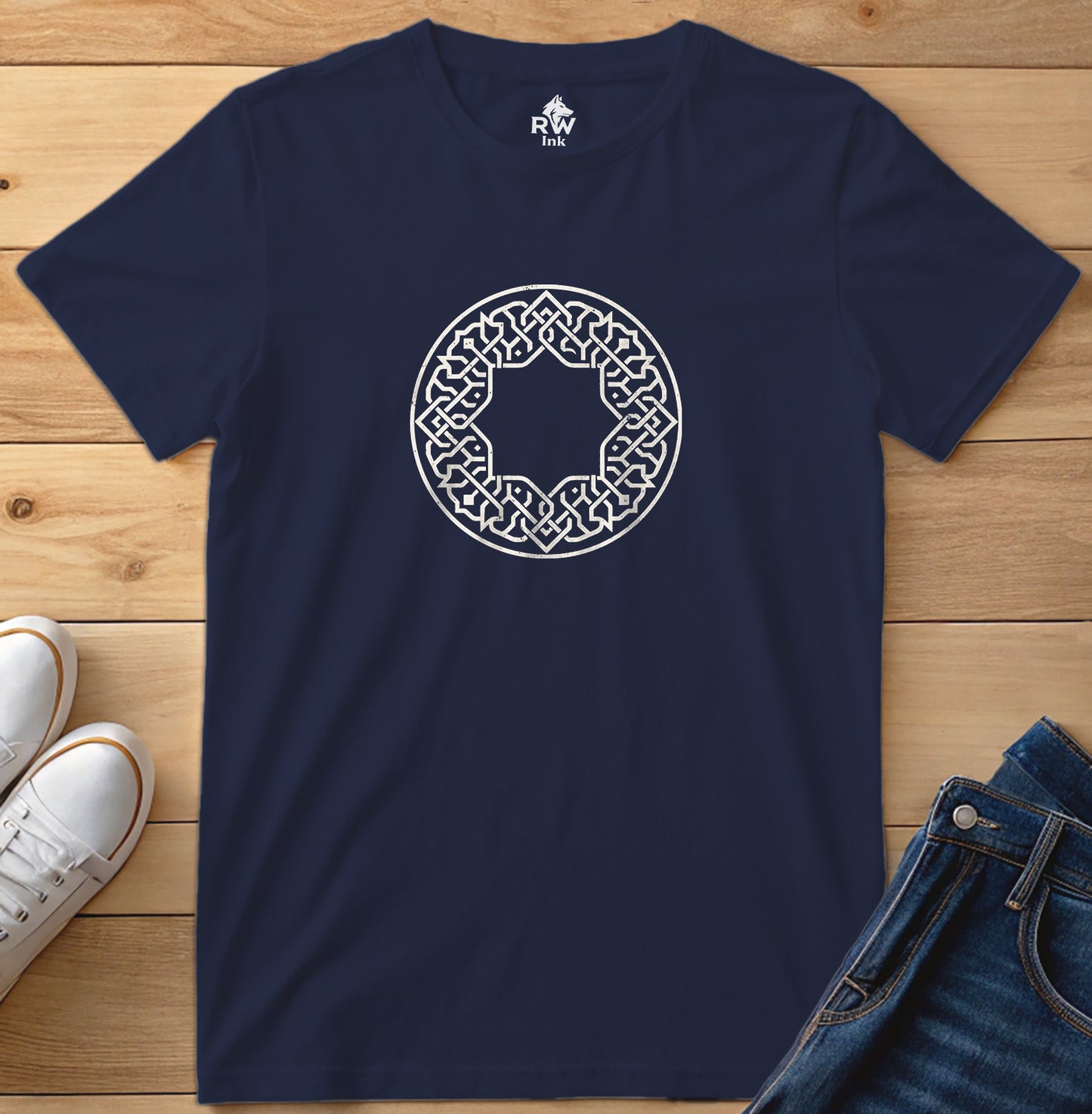 Geometric Star Pattern Tee | Bella+Canvas 3001 Unisex T-Shirt