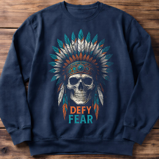 Defy Fear Skull Headdress Sweatshirt