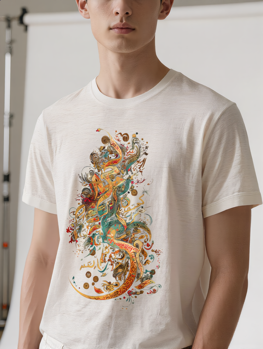 Flame of Faith – Calligraphy Art Tee | Bella+Canvas 3001 Unisex T-Shirt